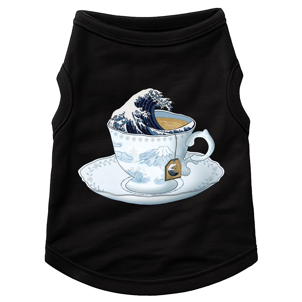 Tea Great Wave Off Kanagawa Doggie Tank