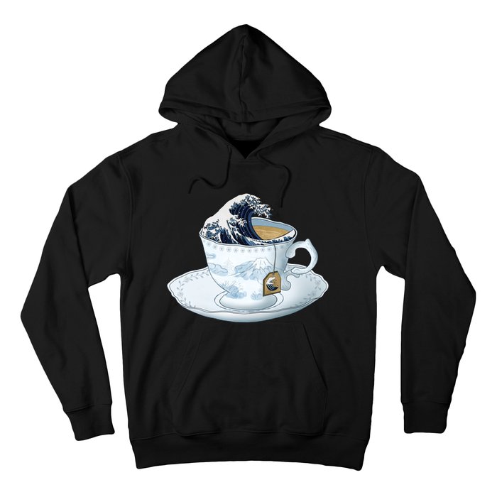 Tea Great Wave Off Kanagawa Hoodie