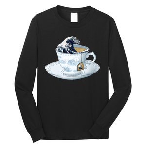 Tea Great Wave Off Kanagawa Long Sleeve Shirt