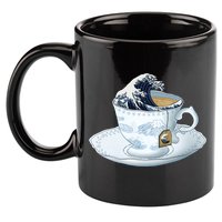 Tea Great Wave Off Kanagawa 11oz C Handle Ceramic Mug