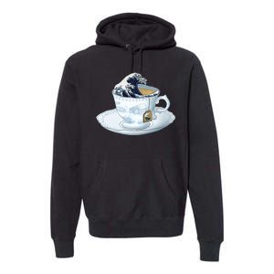 Tea Great Wave Off Kanagawa Premium Hoodie