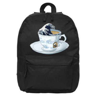 Tea Great Wave Off Kanagawa 16 in Basic Backpack