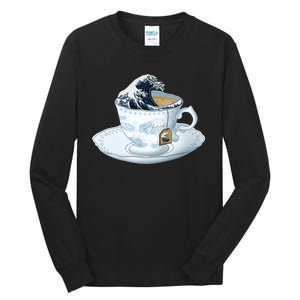 Tea Great Wave Off Kanagawa Tall Long Sleeve T-Shirt