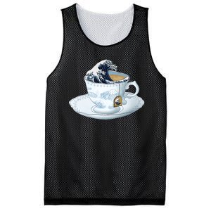 Tea Great Wave Off Kanagawa Mesh Reversible Basketball Jersey Tank