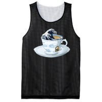 Tea Great Wave Off Kanagawa Mesh Reversible Basketball Jersey Tank