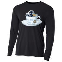 Tea Great Wave Off Kanagawa Cooling Performance Long Sleeve Crew