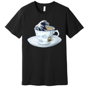 Tea Great Wave Off Kanagawa Premium T-Shirt