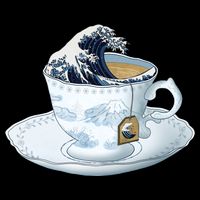 Tea Great Wave Off Kanagawa Toddler T-Shirt