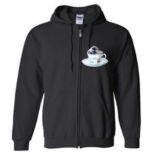 Tea Great Wave Off Kanagawa Full Zip Hoodie