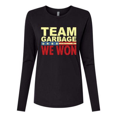 Team Garbage We Won Team Garbage For Trump 2024 Elections Womens Cotton Relaxed Long Sleeve T-Shirt