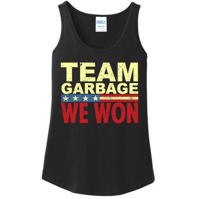 Team Garbage We Won Team Garbage For Trump 2024 Elections Ladies Essential Tank