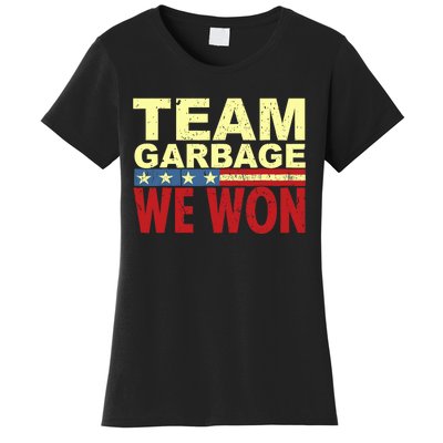 Team Garbage We Won Team Garbage For Trump 2024 Elections Women's T-Shirt