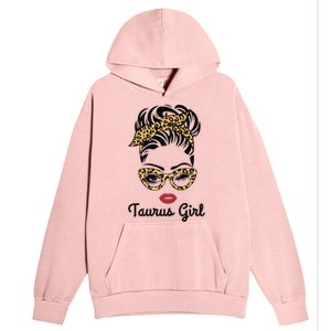 Taurus Girl Woman Face Leopard Bandana Wink Eye Urban Pullover Hoodie