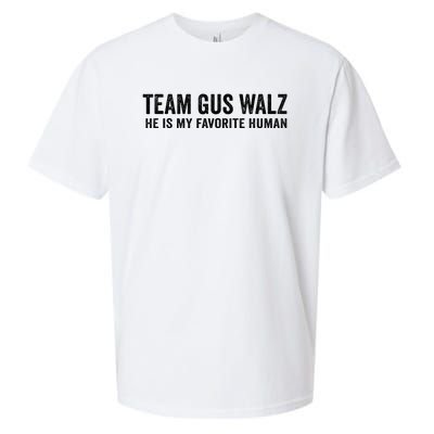 Team Gus Walz Waltz He Is My Favorite Human I Love Him Sueded Cloud Jersey T-Shirt