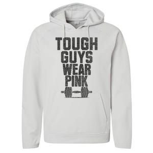 Tough Guys Wear P.I.N.K Cancer Awareness Fitness Power Performance Fleece Hoodie