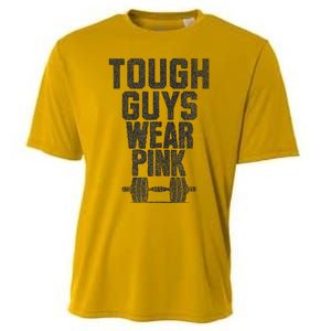 Tough Guys Wear P.I.N.K Cancer Awareness Fitness Power Cooling Performance Crew T-Shirt