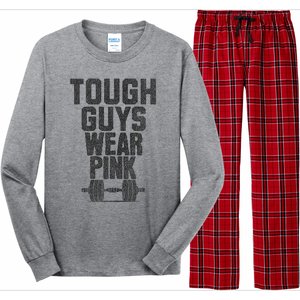 Tough Guys Wear P.I.N.K Cancer Awareness Fitness Power Long Sleeve Pajama Set