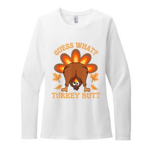 Thanksgiving Guess What Turkey Butt Womens CVC Long Sleeve Shirt