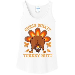 Thanksgiving Guess What Turkey Butt Ladies Essential Tank