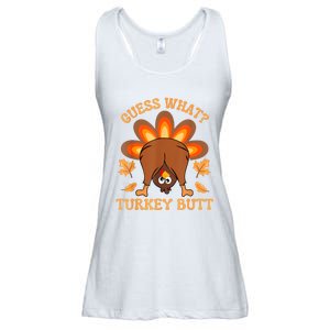 Thanksgiving Guess What Turkey Butt Ladies Essential Flowy Tank