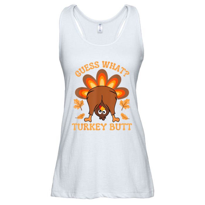 Thanksgiving Guess What Turkey Butt Ladies Essential Flowy Tank