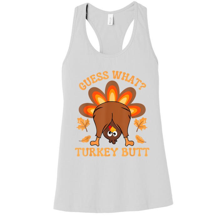 Thanksgiving Guess What Turkey Butt Women's Racerback Tank