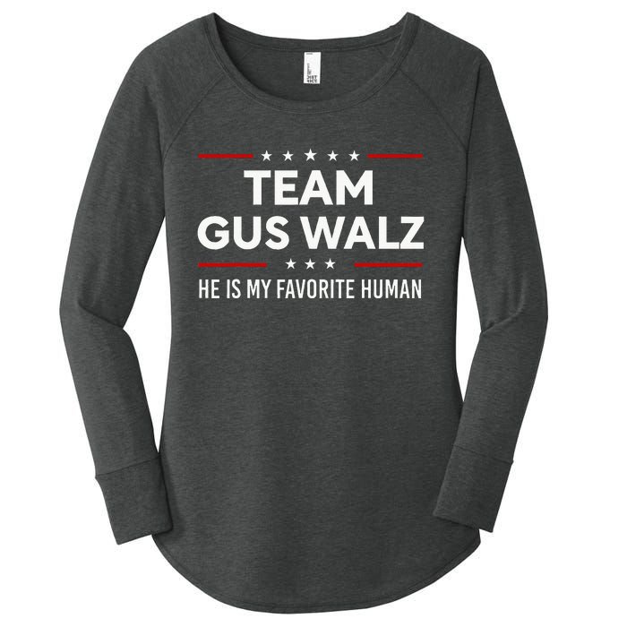 Team Gus Walz Waltz He Is My Favorite Human Women's Perfect Tri Tunic Long Sleeve Shirt