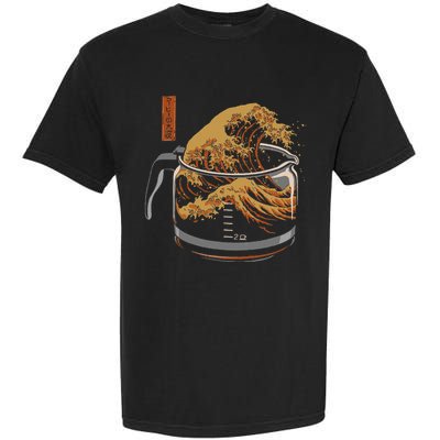 The Great Wave Of Coffee Funny Coffee I Love Coffee Garment-Dyed Heavyweight T-Shirt