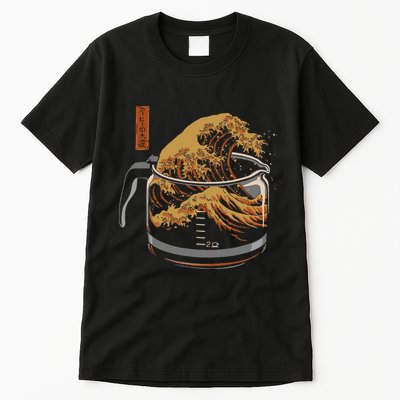 The Great Wave Of Coffee Funny Coffee I Love Coffee Tall T-Shirt