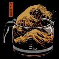 The Great Wave Of Coffee Funny Coffee I Love Coffee Womens Tank Top