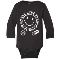 Tv Girl White On Black Summer 2000 Baby Long Sleeve Bodysuit