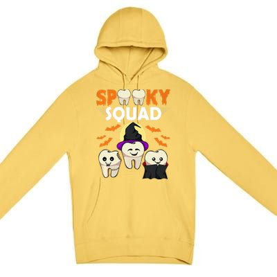 Teeth Ghost Witch Pumpkin Cute Dental Halloween Spooky Squad Cute Gift Premium Pullover Hoodie