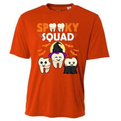 Teeth Ghost Witch Pumpkin Cute Dental Halloween Spooky Squad Cute Gift Cooling Performance Crew T-Shirt