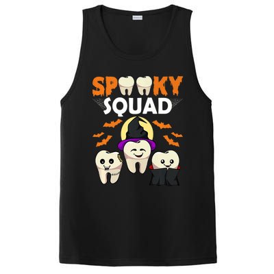 Teeth Ghost Witch Pumpkin Cute Dental Halloween Spooky Squad Cute Gift PosiCharge Competitor Tank