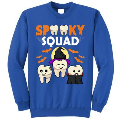 Teeth Ghost Witch Pumpkin Cute Dental Halloween Spooky Squad Cute Gift Sweatshirt