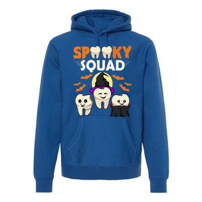 Teeth Ghost Witch Pumpkin Cute Dental Halloween Spooky Squad Cute Gift Premium Hoodie