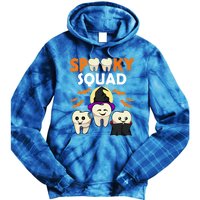 Teeth Ghost Witch Pumpkin Cute Dental Halloween Spooky Squad Cute Gift Tie Dye Hoodie