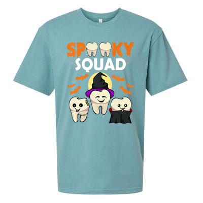 Teeth Ghost Witch Pumpkin Cute Dental Halloween Spooky Squad Cute Gift Sueded Cloud Jersey T-Shirt