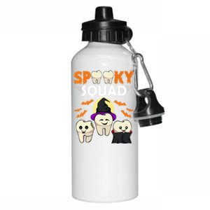 Teeth Ghost Witch Pumpkin Cute Dental Halloween Spooky Squad Cute Gift Aluminum Water Bottle