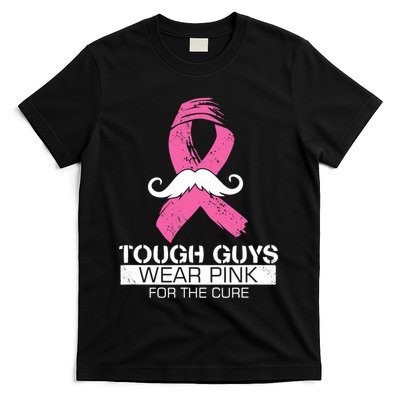 Tough Guys Wear Pink For The Cure Men Breast Cancer Warrior T-Shirt