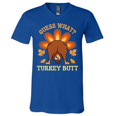 Thanksgiving Guess What Turkey Butt V-Neck T-Shirt