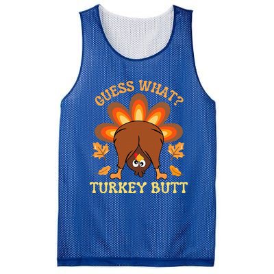 Thanksgiving Guess What Turkey Butt Mesh Reversible Basketball Jersey Tank