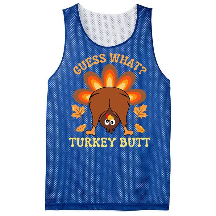 Thanksgiving Guess What Turkey Butt Mesh Reversible Basketball Jersey Tank