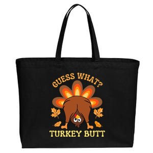 Thanksgiving Guess What Turkey Butt Cotton Canvas Jumbo Tote