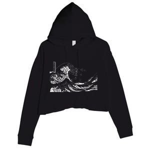 The Great Wave Classic Japanese Art Crop Fleece Hoodie