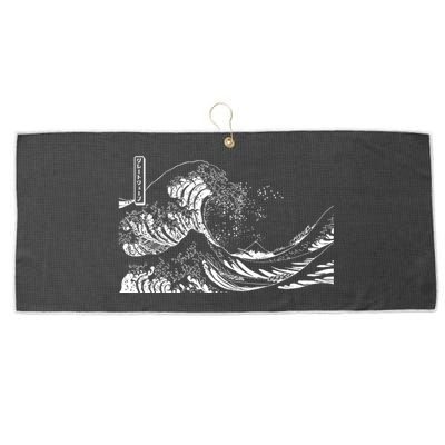 The Great Wave Classic Japanese Art Large Microfiber Waffle Golf Towel