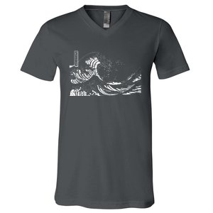 The Great Wave Classic Japanese Art V-Neck T-Shirt