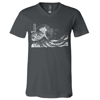 The Great Wave Classic Japanese Art V-Neck T-Shirt