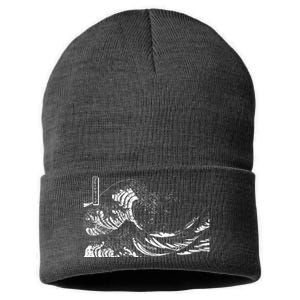 The Great Wave Classic Japanese Art Sustainable Knit Beanie