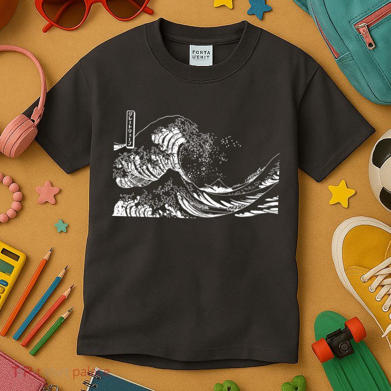 The Great Wave Classic Japanese Art Kids T-Shirt